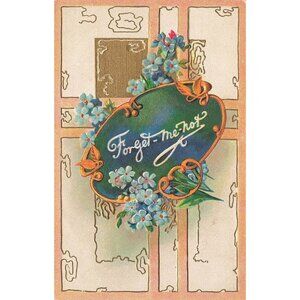 Postcard Forget-Me-Not Friendship Flowers Card Divided Back Unposted 1907-1915